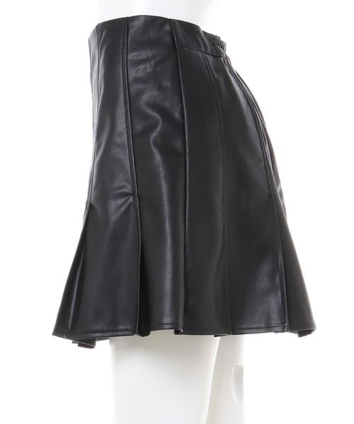 INGNI（イング）の「フェイクレザープリーツスカパン（スカート・レディース・ブラック/ブラウン/アイボリー・FREE）」の6枚目の写真