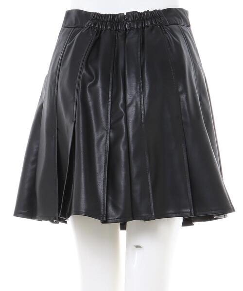 INGNI（イング）の「フェイクレザープリーツスカパン（スカート・レディース・ブラック/ブラウン/アイボリー・FREE）」の4枚目の写真