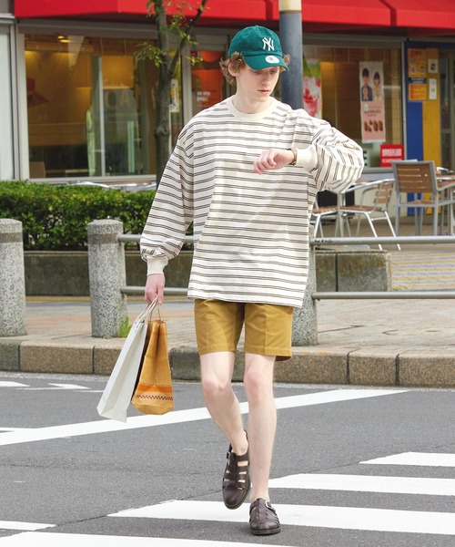 オーバーサイズ マルチボーダー ロングスリーブTシャツ EMMA