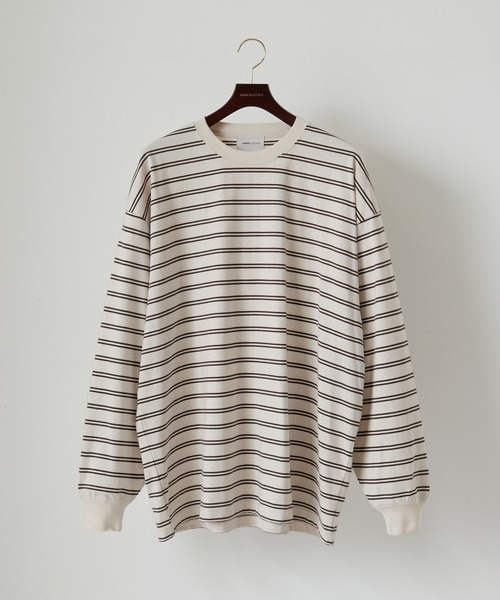 ER emma ロンＴ ロングスリーブ Ｔシャツe/s オーバーサイズ マルチボーダー ロングスリーブTシャツ EMMA