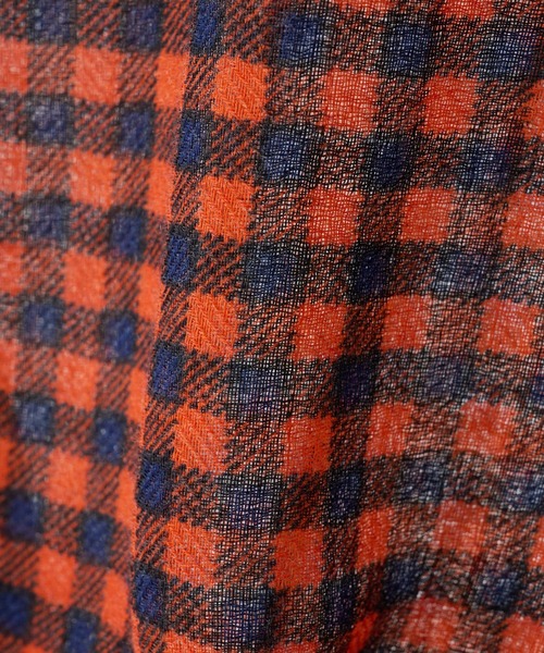 BEARDSLEY（ビアズリー）の「《VALENTINA C》チェックストール（ストール/ショール・レディース・ベージュ/ブラウン・FREE）」の7枚目の写真