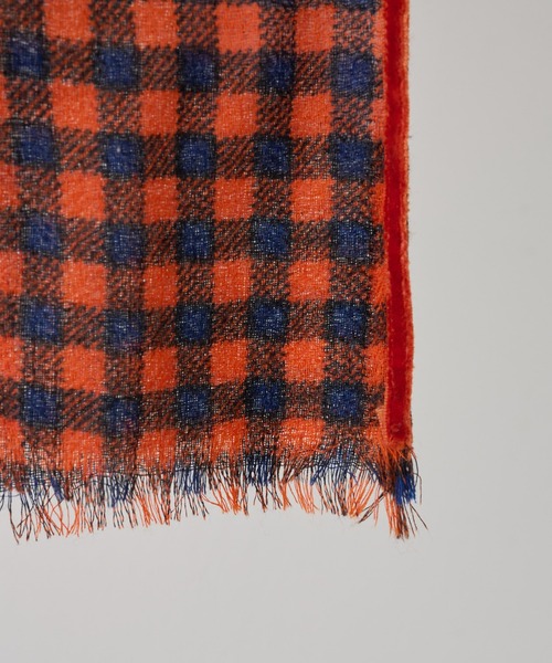 BEARDSLEY（ビアズリー）の「《VALENTINA C》チェックストール（ストール/ショール・レディース・ベージュ/ブラウン・FREE）」の6枚目の写真