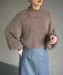 【&g’aime】シャギーボリュームニット