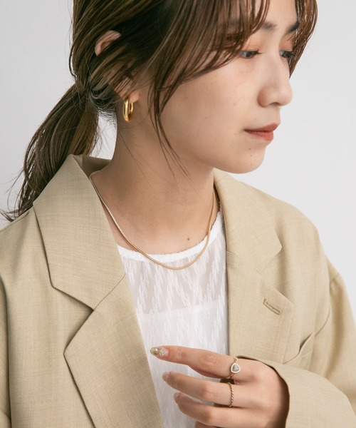 KBF（ケイビーエフ）の「フォックステールチェーンチョーカー（ネックレス・レディース・ゴールド/シルバー・ONE）」の6枚目の写真