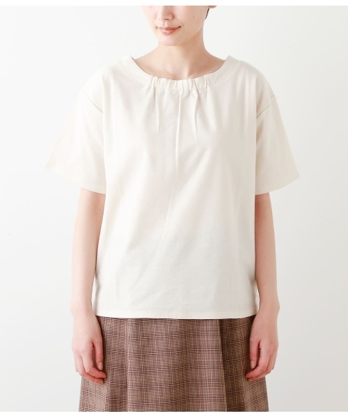 NEWYORKER（ニューヨーカー）の「ジョーゼット 2WAYカットソー（Tシャツ/カットソー・レディース・モスグリーン/アイボリー・M/L）」の3枚目の写真