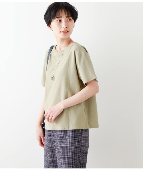 NEWYORKER（ニューヨーカー）の「ジョーゼット 2WAYカットソー（Tシャツ/カットソー・レディース・モスグリーン/アイボリー・M/L）」の16枚目の写真