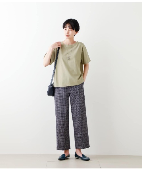 NEWYORKER（ニューヨーカー）の「ジョーゼット 2WAYカットソー（Tシャツ/カットソー・レディース・モスグリーン/アイボリー・M/L）」の17枚目の写真