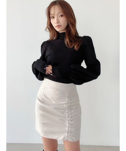 RESEXXY（リゼクシー）の「ギャザーポイントミニスカート（スカート・レディース・ブラック/アイボリー/その他1/マスタード・FREE）」の22枚目の写真