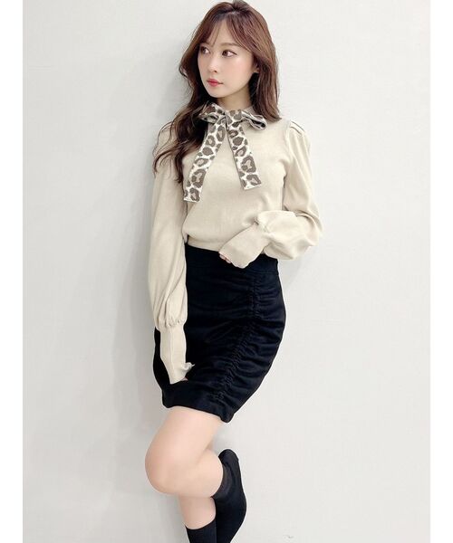 RESEXXY（リゼクシー）の「ギャザーポイントミニスカート（スカート・レディース・ブラック/アイボリー/その他1/マスタード・FREE）」の17枚目の写真