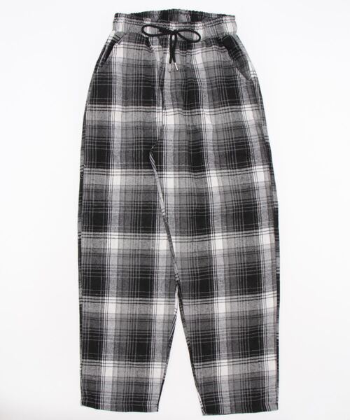 RiNc （リンク）の「【 GGD 】 チェック ワイド テーパードパンツ（その他パンツ・メンズ・ブラック系その他/ブラウン系その他2/グレー系その他/ブラウン系その他・FREE）」の13枚目の写真