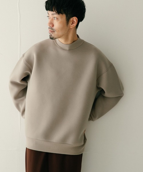 ITEMS URBANRESEARCH(アイテムズ アーバンリサーチ)の「ダンボール天竺 ハイネックプルオーバー(スウェット・メンズ・ネイビー/ブラック/ベージュ・LARGE/MEDIUM)」の3枚目の写真