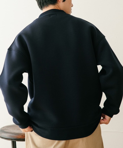 ITEMS URBANRESEARCH(アイテムズ アーバンリサーチ)の「ダンボール天竺 ハイネックプルオーバー(スウェット・メンズ・ネイビー/ブラック/ベージュ・LARGE/MEDIUM)」の6枚目の写真