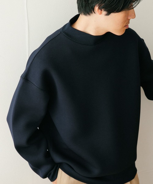 ITEMS URBANRESEARCH(アイテムズ アーバンリサーチ)の「ダンボール天竺 ハイネックプルオーバー(スウェット・メンズ・ネイビー/ブラック/ベージュ・LARGE/MEDIUM)」の7枚目の写真
