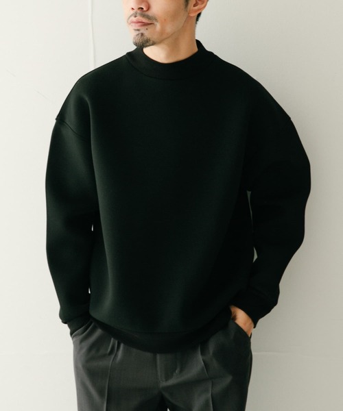 ITEMS URBANRESEARCH(アイテムズ アーバンリサーチ)の「ダンボール天竺 ハイネックプルオーバー(スウェット・メンズ・ネイビー/ブラック/ベージュ・LARGE/MEDIUM)」の9枚目の写真