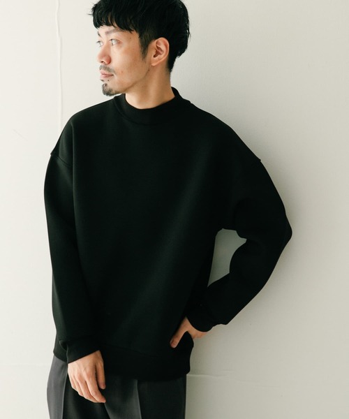 ITEMS URBANRESEARCH(アイテムズ アーバンリサーチ)の「ダンボール天竺 ハイネックプルオーバー(スウェット・メンズ・ネイビー/ブラック/ベージュ・LARGE/MEDIUM)」の10枚目の写真