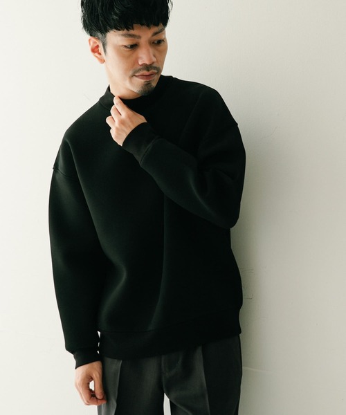 ITEMS URBANRESEARCH(アイテムズ アーバンリサーチ)の「ダンボール天竺 ハイネックプルオーバー(スウェット・メンズ・ネイビー/ブラック/ベージュ・LARGE/MEDIUM)」の11枚目の写真