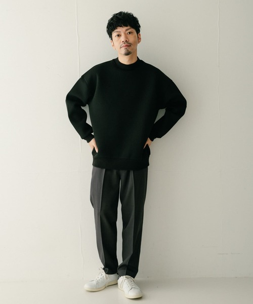 ITEMS URBANRESEARCH(アイテムズ アーバンリサーチ)の「ダンボール天竺 ハイネックプルオーバー(スウェット・メンズ・ネイビー/ブラック/ベージュ・LARGE/MEDIUM)」の13枚目の写真