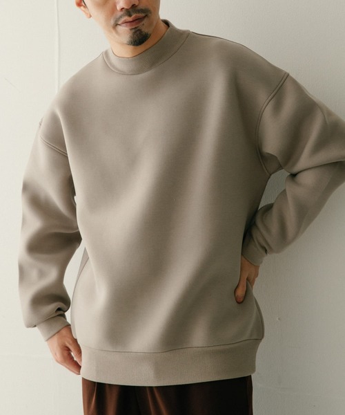 ITEMS URBANRESEARCH(アイテムズ アーバンリサーチ)の「ダンボール天竺 ハイネックプルオーバー(スウェット・メンズ・ネイビー/ブラック/ベージュ・LARGE/MEDIUM)」の14枚目の写真