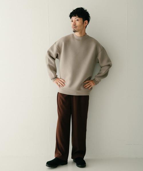 ITEMS URBANRESEARCH(アイテムズ アーバンリサーチ)の「ダンボール天竺 ハイネックプルオーバー(スウェット・メンズ・ネイビー/ブラック/ベージュ・LARGE/MEDIUM)」の18枚目の写真