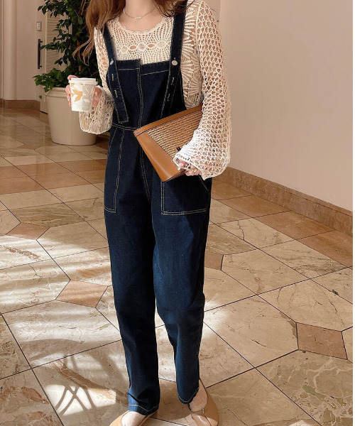 アシンメトリーデニムサロペット / オーバーオール アシメデザイン デニムサロペ オールインワン(サロペット/オーバーオール)|ISOOK(アイスー) アシンメトリーデニムサロペット / オーバーオール アシメデザイン デニムサロペ オールインワン(サロペット/オーバーオール)|ISOOK(アイスー)