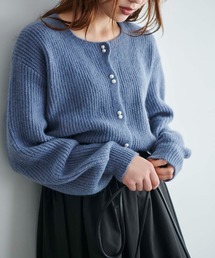 Edit Sheen | ダブルパールボタンボリュームニットカーデ(カーディガン/ボレロ)