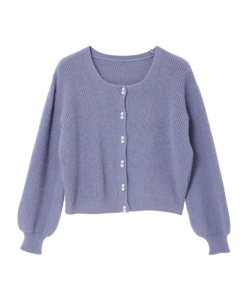 Edit Sheen（エディットシーン）の「ダブルパールボタンボリュームニットカーデ（カーディガン/ボレロ・レディース・ホワイト/ベージュ/ブルー系その他5/レッド・M）」の11枚目の写真