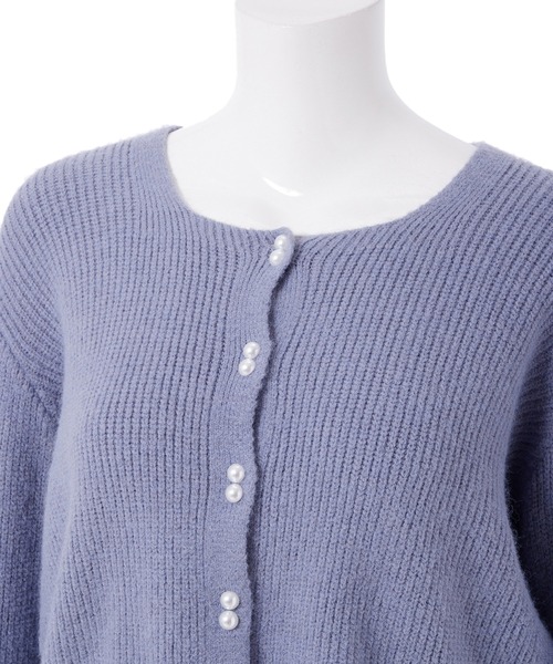 Edit Sheen（エディットシーン）の「ダブルパールボタンボリュームニットカーデ（カーディガン/ボレロ・レディース・ホワイト/ベージュ/ブルー系その他5/レッド・M）」の15枚目の写真