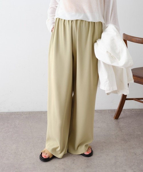 Omekashi（オメカシ）の「イージースラックス（スラックス・レディース・アイボリー/ブルー/ブラック/グリーン/チャコールグレー・36/38）」の4枚目の写真