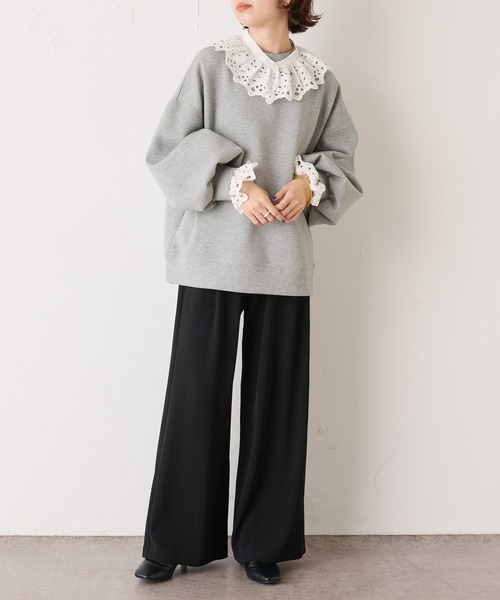 Omekashi（オメカシ）の「イージースラックス（スラックス・レディース・アイボリー/ブルー/ブラック/グリーン/チャコールグレー・36/38）」の12枚目の写真