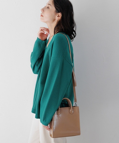 LEPSIM（レプシィム）の「スクエアハンドルショルダー　163398（ショルダーバッグ・レディース・アイボリー/ブラック/ベージュ・ONE SIZE）」の4枚目の写真