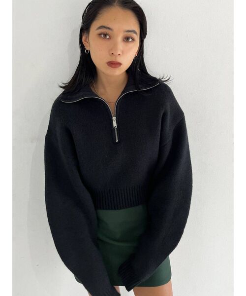 EMODA（エモダ）の「ストレッチカーブハイウエストスカート（スカート・レディース・ブラック/ベージュ/グリーン・FREE）」の14枚目の写真