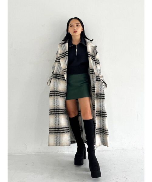 EMODA（エモダ）の「ストレッチカーブハイウエストスカート（スカート・レディース・ブラック/ベージュ/グリーン・FREE）」の17枚目の写真