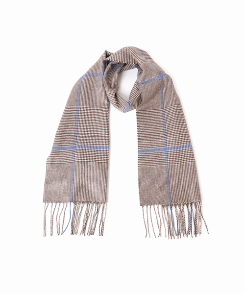 PIACENZA(ピアチェンツァ)の「【PIACENZA / ピアチェンツァ】ILLINOIS シルクカシミヤ Wフェイス チェック マフラー(マフラー・メンズ・チャコールグレー/ブルー・FREE)」の15枚目の写真