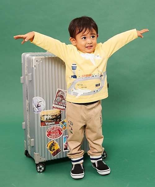 kladskap（クレードスコープ）の「働く車裾リブロング丈パンツ（その他パンツ・キッズ・ベージュ/ブラック・130cm/110cm/120cm/100cm/90cm）」の2枚目の写真