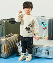 働く車裾リブロング丈パンツ