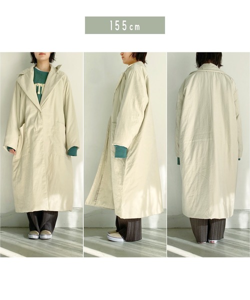 Crisp(クリスプ)の「パディングチェスターコート(チェスターコート・レディース・カーキ/ベージュ・FREE)」の16枚目の写真