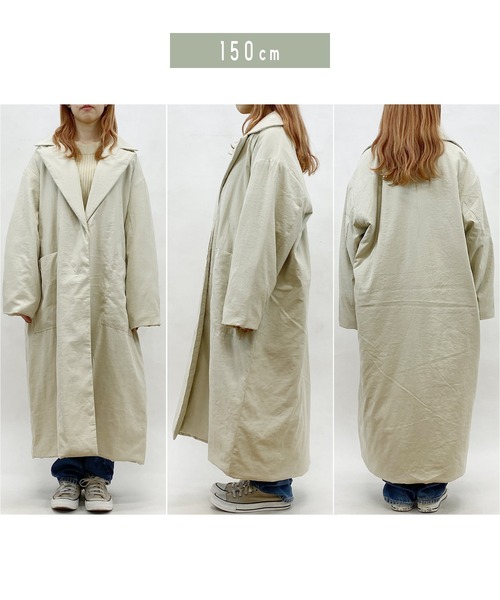 Crisp(クリスプ)の「パディングチェスターコート(チェスターコート・レディース・カーキ/ベージュ・FREE)」の17枚目の写真