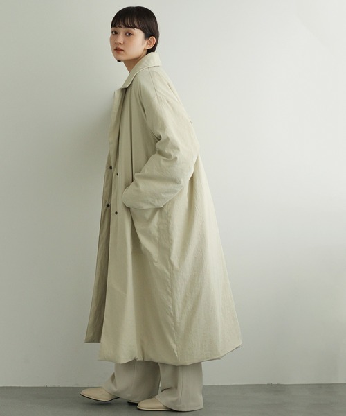 Crisp(クリスプ)の「パディングチェスターコート(チェスターコート・レディース・カーキ/ベージュ・FREE)」の13枚目の写真