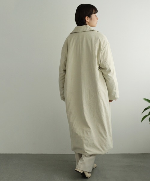 Crisp(クリスプ)の「パディングチェスターコート(チェスターコート・レディース・カーキ/ベージュ・FREE)」の14枚目の写真