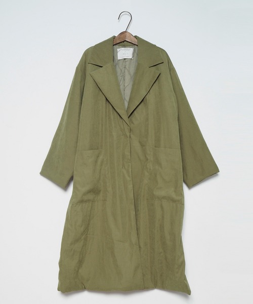 Crisp(クリスプ)の「パディングチェスターコート(チェスターコート・レディース・カーキ/ベージュ・FREE)」の18枚目の写真