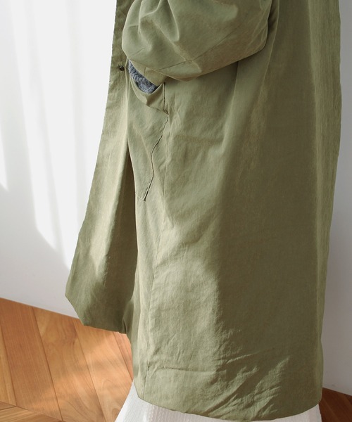 Crisp(クリスプ)の「パディングチェスターコート(チェスターコート・レディース・カーキ/ベージュ・FREE)」の9枚目の写真