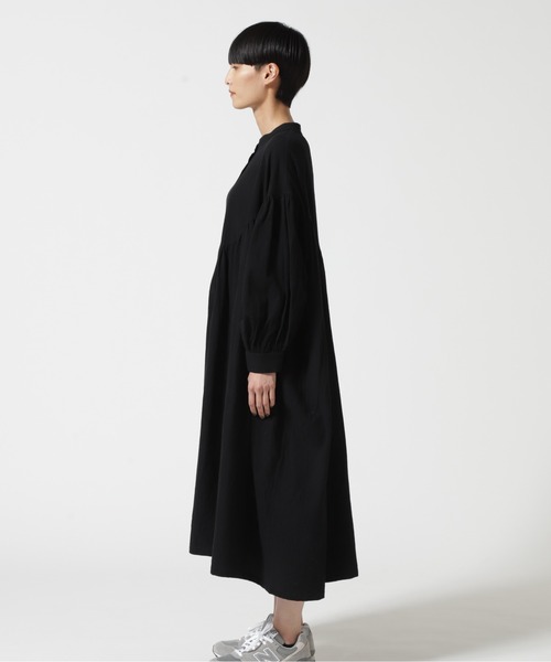 MANASTASH(マナスタッシュ)の「MANASTASH/マナスタッシュ ピンタックワンピース(シャツワンピース・レディース・ライトグリーン/ブラック・1)」の14枚目の写真