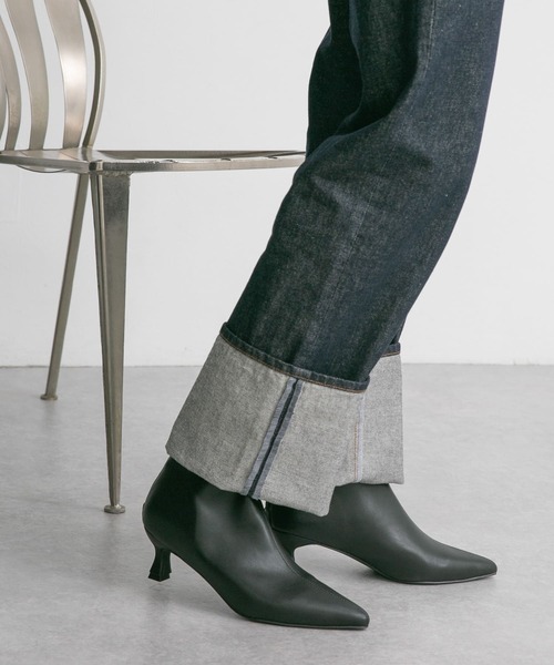 KBF（ケイビーエフ）の「ポインテッドトゥストレッチブーティー（ブーツ・レディース・グリーン系その他/ブラック・37/38/36）」の13枚目の写真