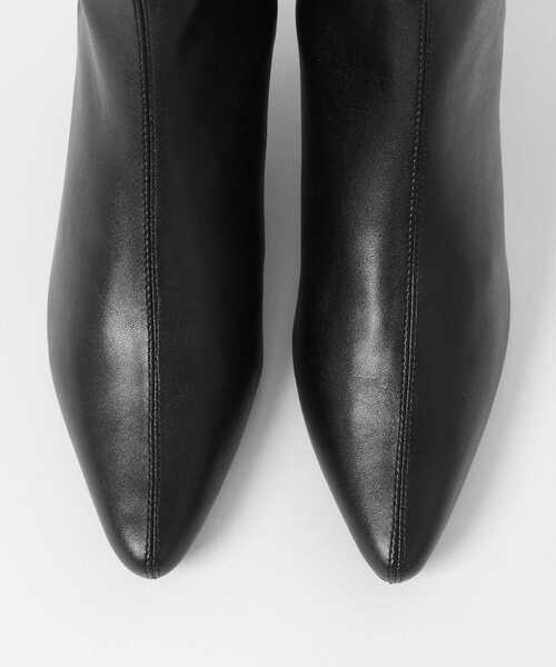 KBF（ケイビーエフ）の「ポインテッドトゥストレッチブーティー（ブーツ・レディース・グリーン系その他/ブラック・37/38/36）」の4枚目の写真