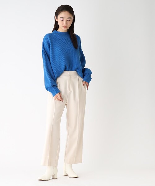 OPAQUE.CLIP（オペークドットクリップ）の「◆【COFIL／コフィル】ミドルゲージ ボリュームスリーブニット（ニット/セーター・レディース・ブルー/ベージュ/レモンイエロー/黄緑系8/オレンジ/オフホワイト/パープル系4/ブラック系7・36/38/40）」の22枚目の写真