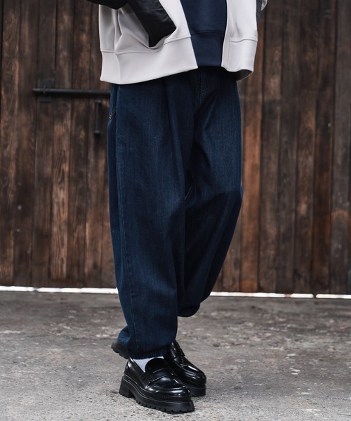 neez.（ニーズ）の「ワイドバルーンデニムジョガーパンツ（デニムパンツ・メンズ・ブラック/ライトブルー/ネイビー・SMALL/MEDIUM/LARGE）」の19枚目の写真