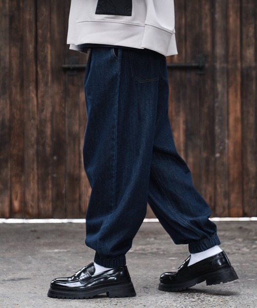 セール】ワイドバルーンデニムジョガーパンツ（デニムパンツ）｜neez