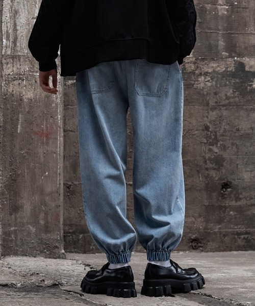 neez.（ニーズ）の「ワイドバルーンデニムジョガーパンツ（デニムパンツ・メンズ・ブラック/ライトブルー/ネイビー・SMALL/MEDIUM/LARGE）」の14枚目の写真