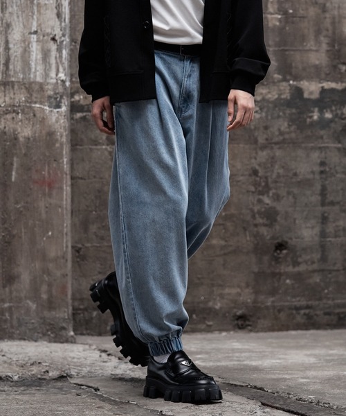 neez.（ニーズ）の「ワイドバルーンデニムジョガーパンツ（デニムパンツ・メンズ・ブラック/ライトブルー/ネイビー・SMALL/MEDIUM/LARGE）」の20枚目の写真