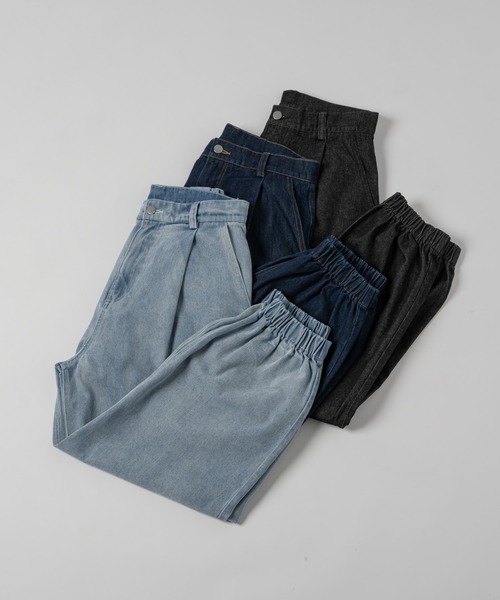 neez.（ニーズ）の「ワイドバルーンデニムジョガーパンツ（デニムパンツ・メンズ・ブラック/ライトブルー/ネイビー・SMALL/MEDIUM/LARGE）」の22枚目の写真